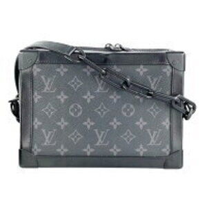 Louis Vuitton Soft Trunk Shoulder Bag Monogram Eclipse Black Detachable Strap MK